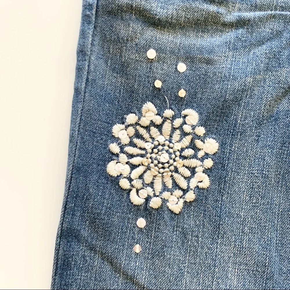 🌸New🌸 GapKids Straight Fit Jeans Size 12 Sequin NWT